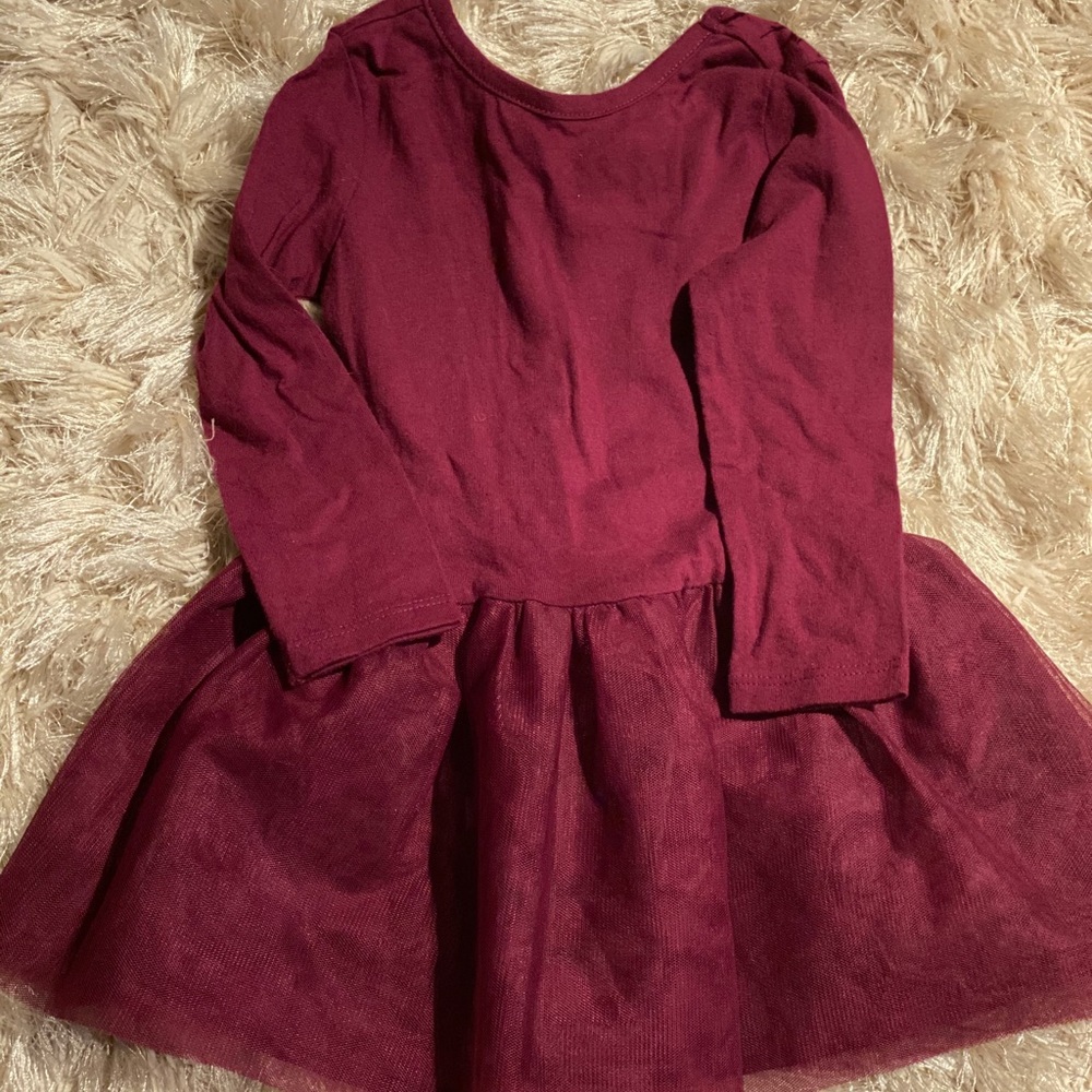 Old navy scoop back tulle dress .. maroon